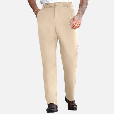 Belavyn | Men’s Heritage Straight-Leg Trousers #color_khaki