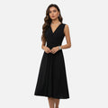 Belavyn | Womenâs Elegant V-Neck A-Line Dress