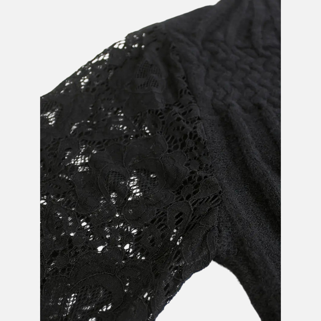 Belavyn | Womenâs GuipureâLace TurtleâNeck Sweater