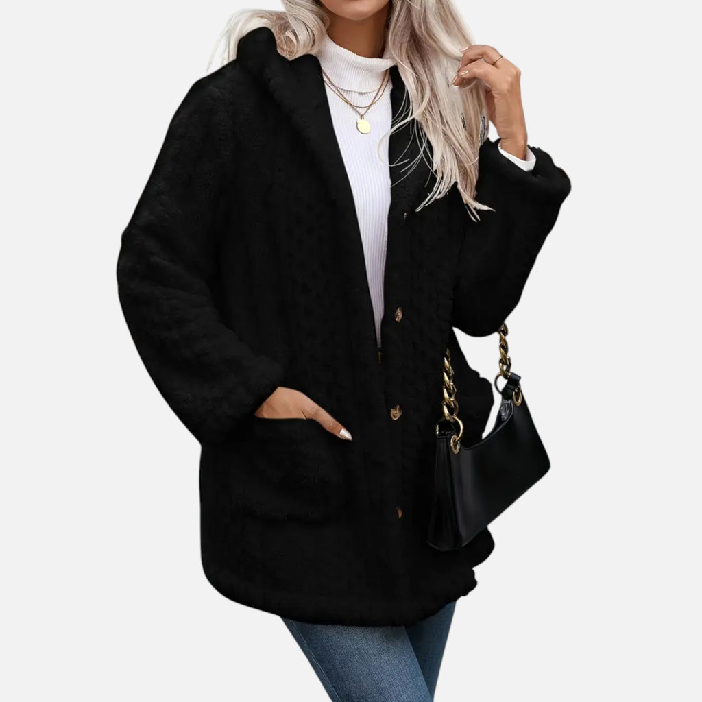 Belavyn | Womenâs Heritage Plush Buttoned Coat
