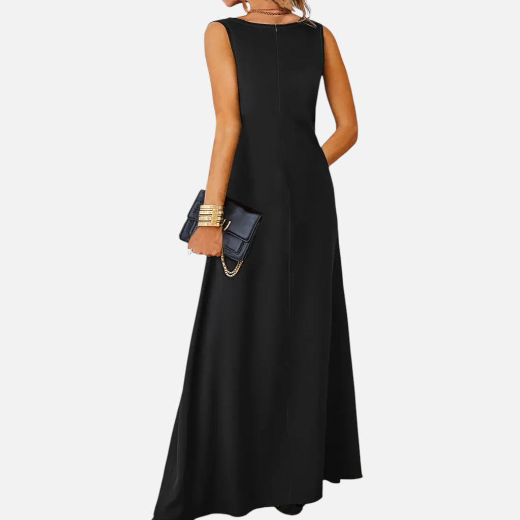 Belavyn | Womenâs Sleeveless Jacquard Midi Dress