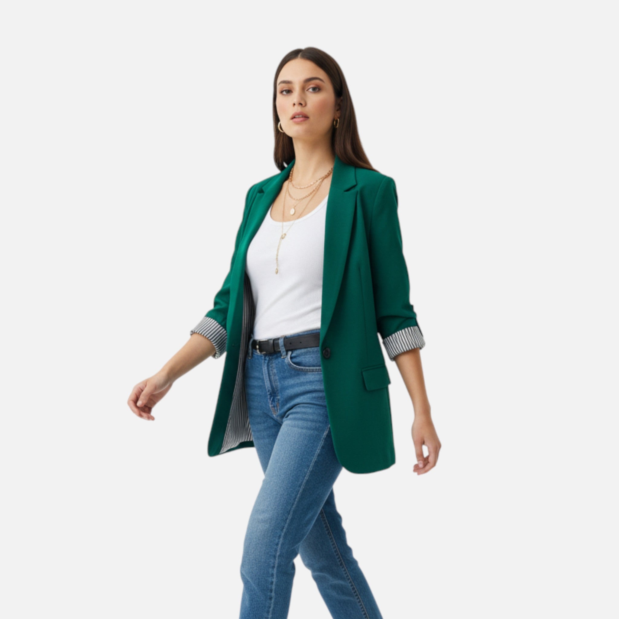 Belavynâ¯| Womenâs Riviera LightâBlue DoubleâBreasted Blazer