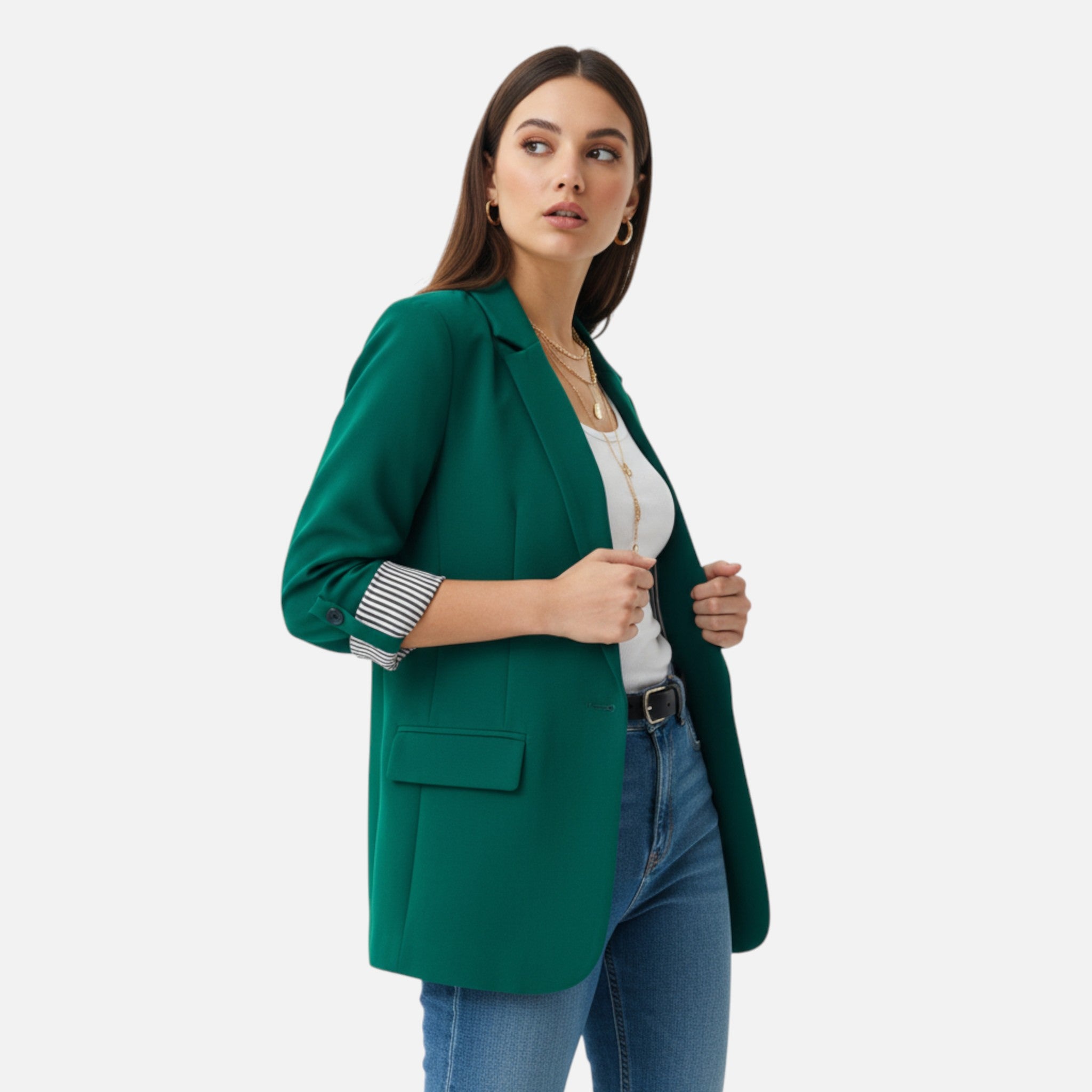 Belavynâ¯| Womenâs Riviera LightâBlue DoubleâBreasted Blazer