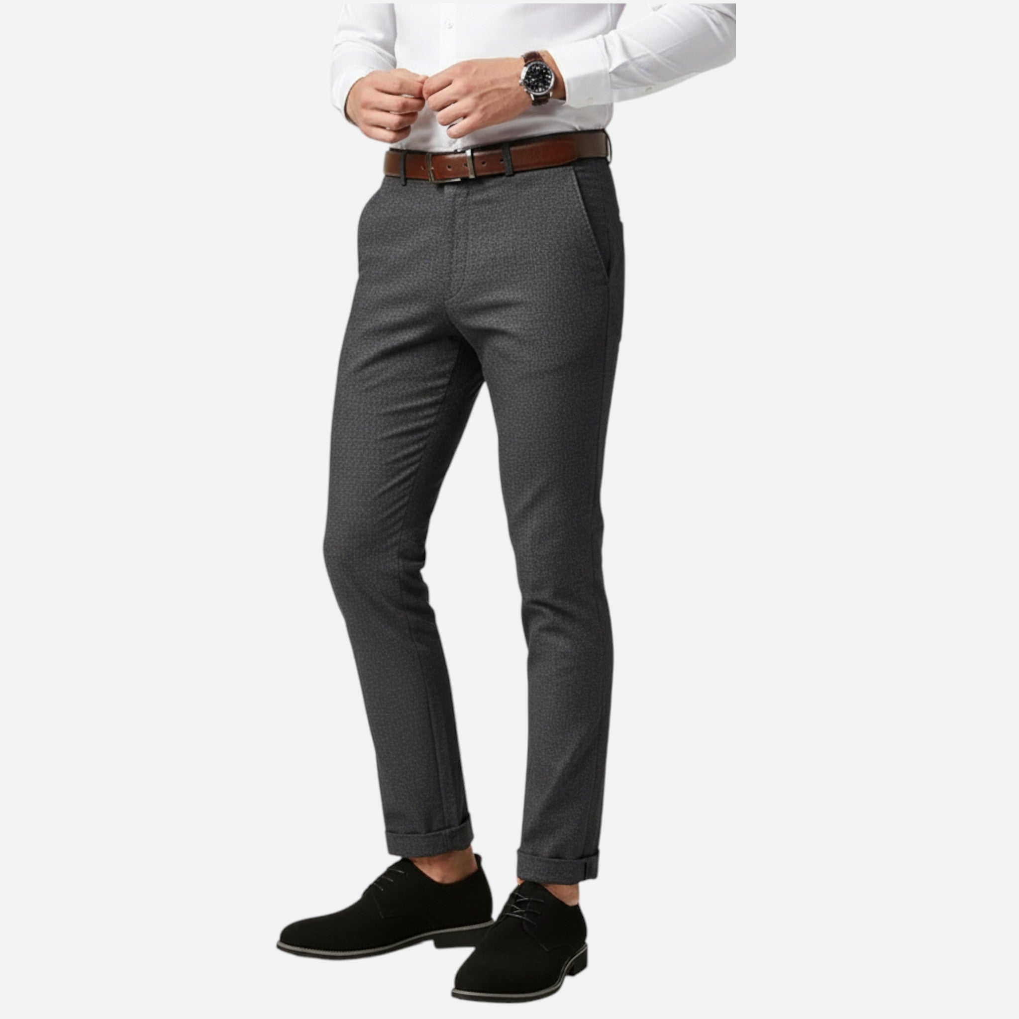 Belavyn | Menâs Classic Black Pointed-Toe Dress Shoes