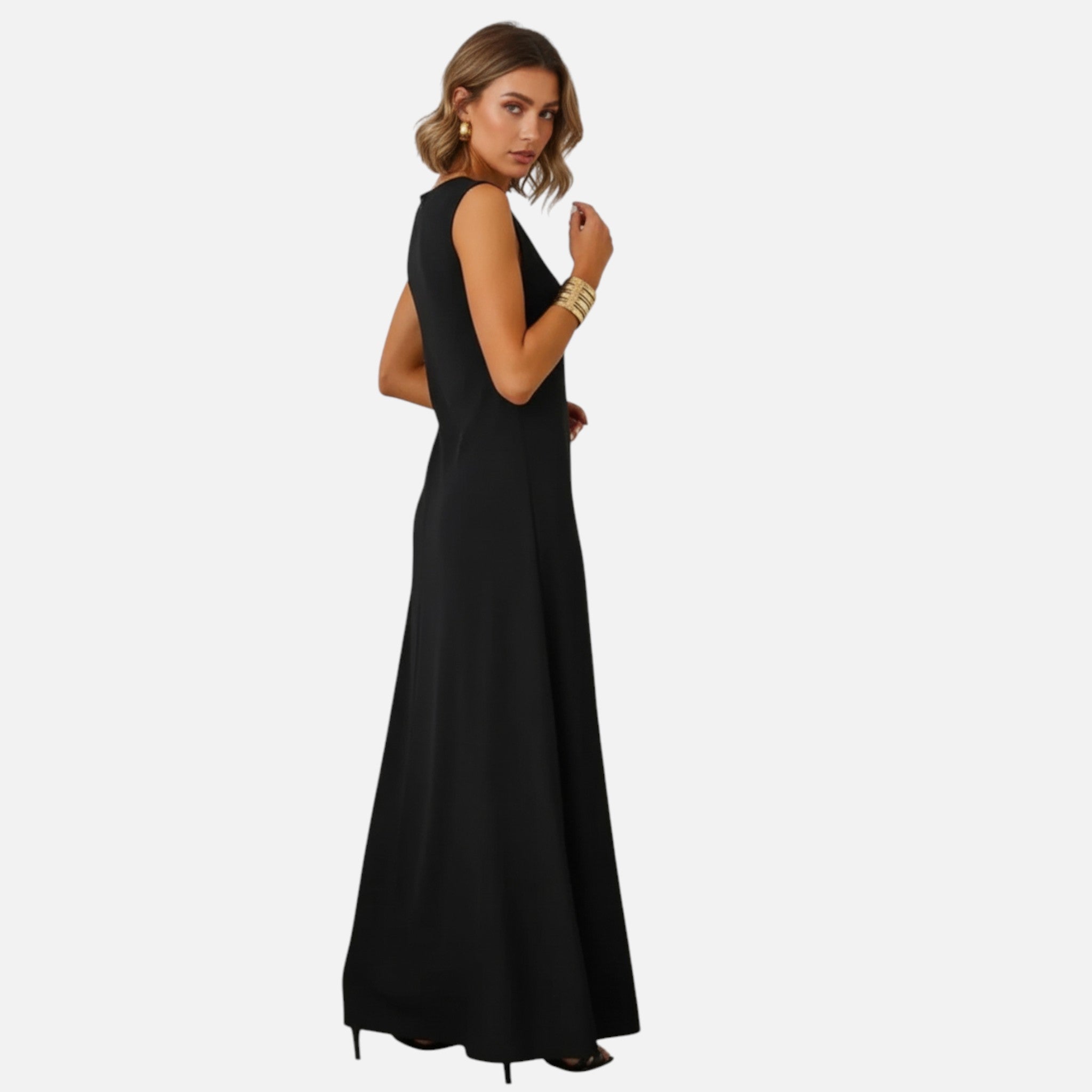 Belavyn | Womenâs Sleeveless Jacquard Midi Dress