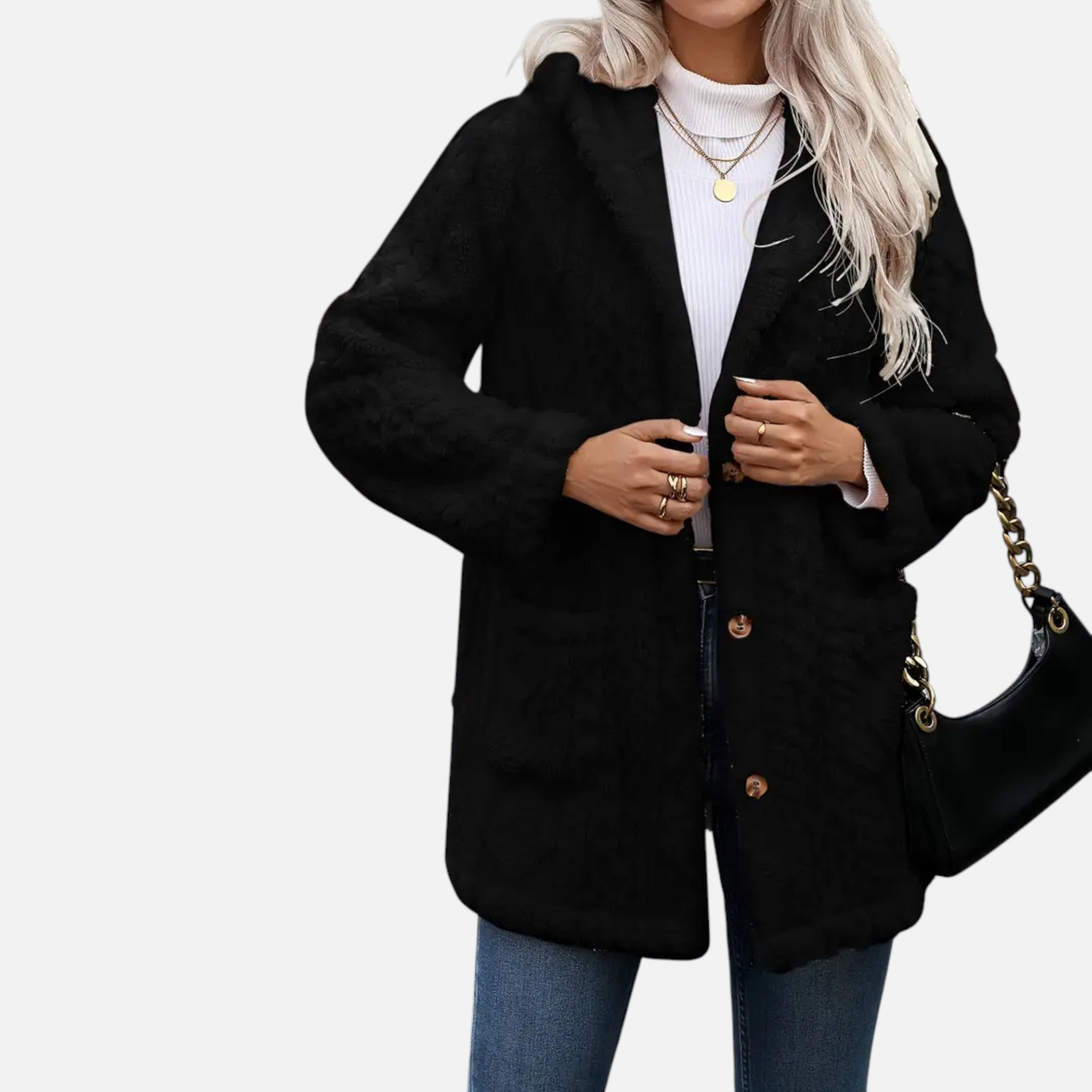 Belavyn | Womenâs Heritage Plush Buttoned Coat
