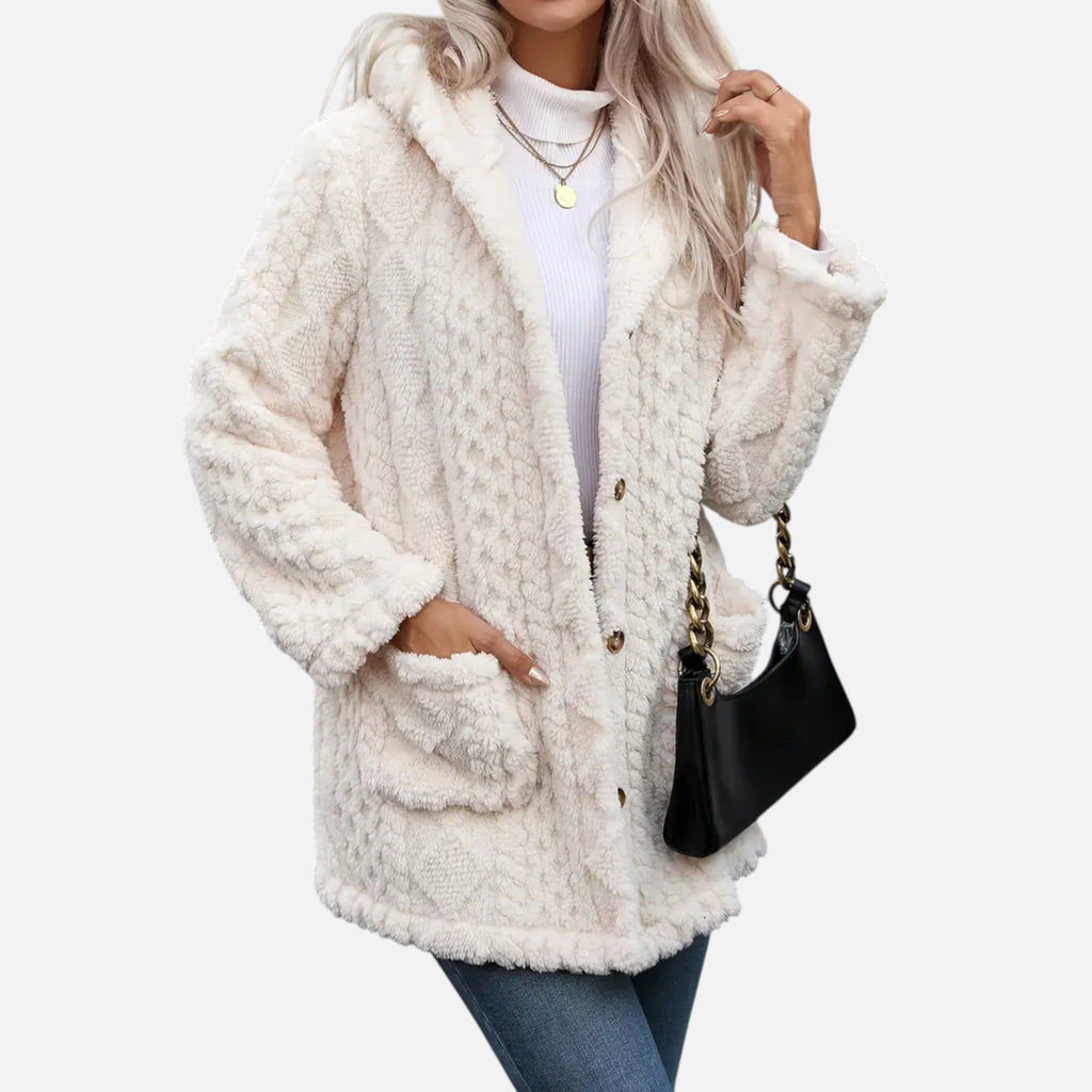 Belavyn | Womenâs Heritage Plush Buttoned Coat