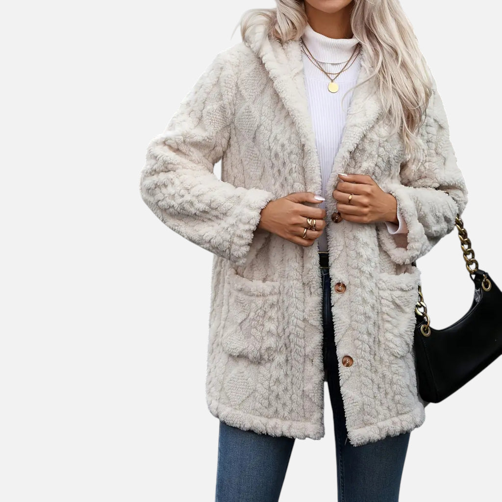 Belavyn | Womenâs Heritage Plush Buttoned Coat