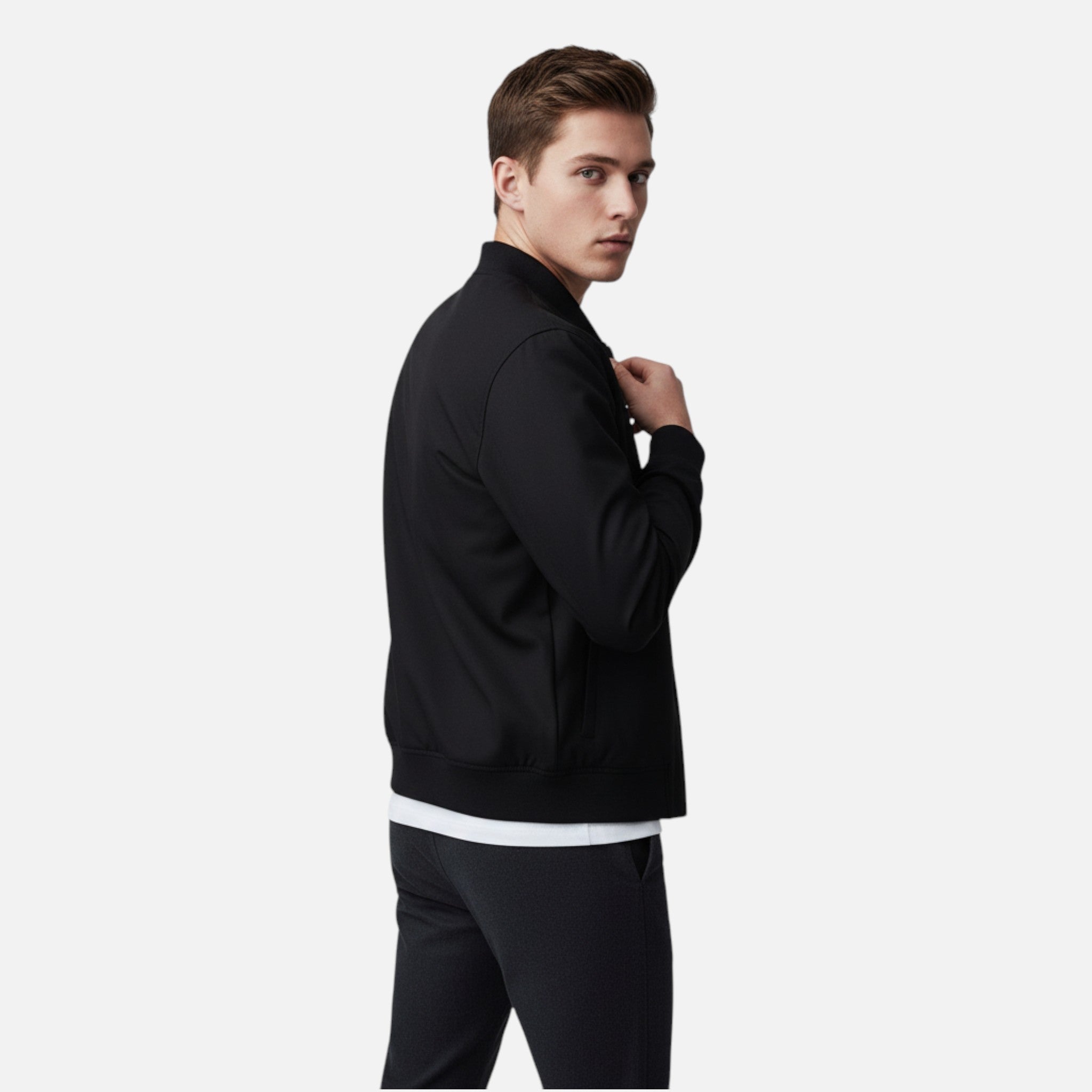 Belavyn | Menâs Heritage Zipper Jacket in Black