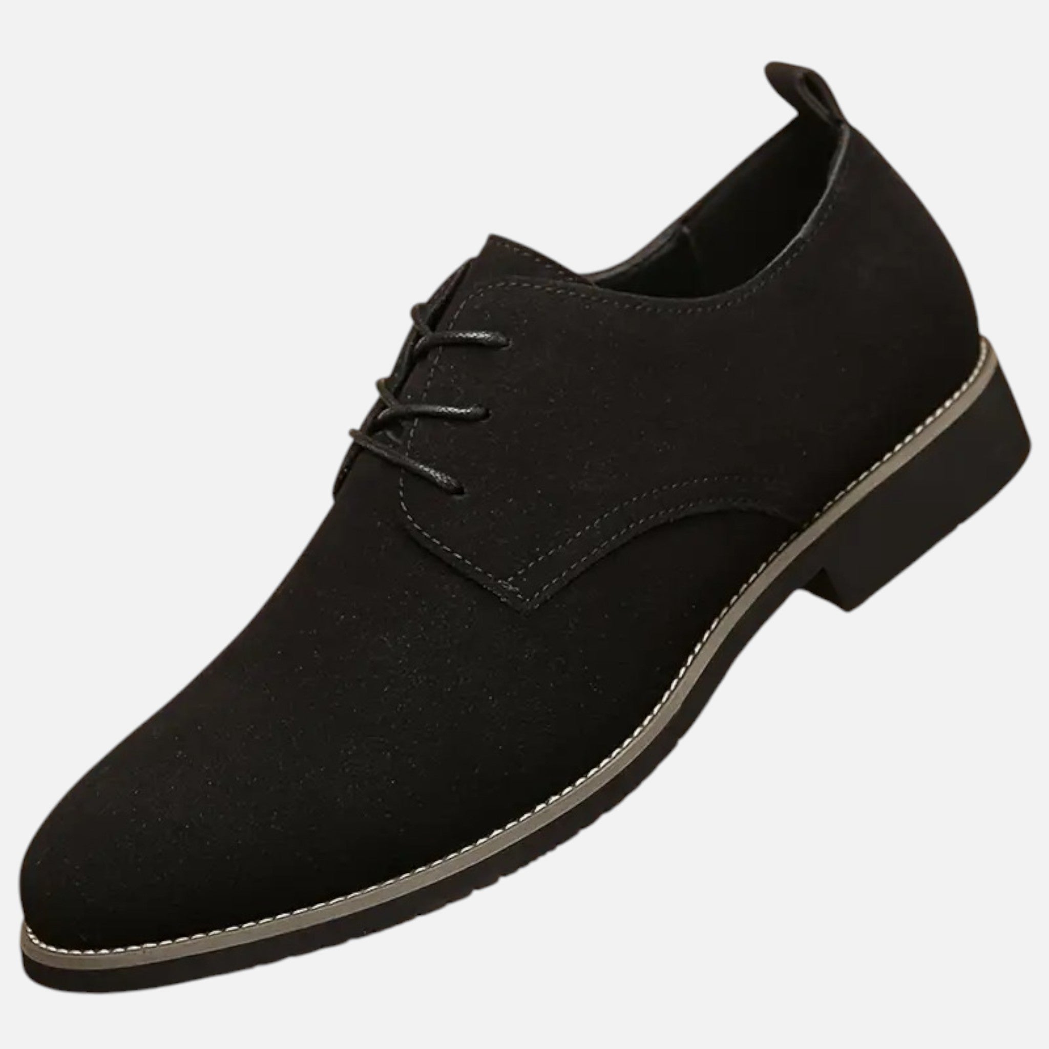 Belavyn | Menâs Classic Black Pointed-Toe Dress Shoes