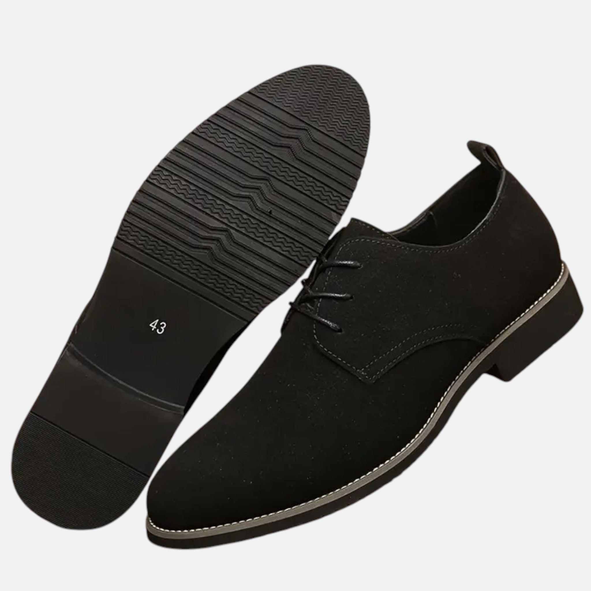 Belavyn | Menâs Classic Black Pointed-Toe Dress Shoes