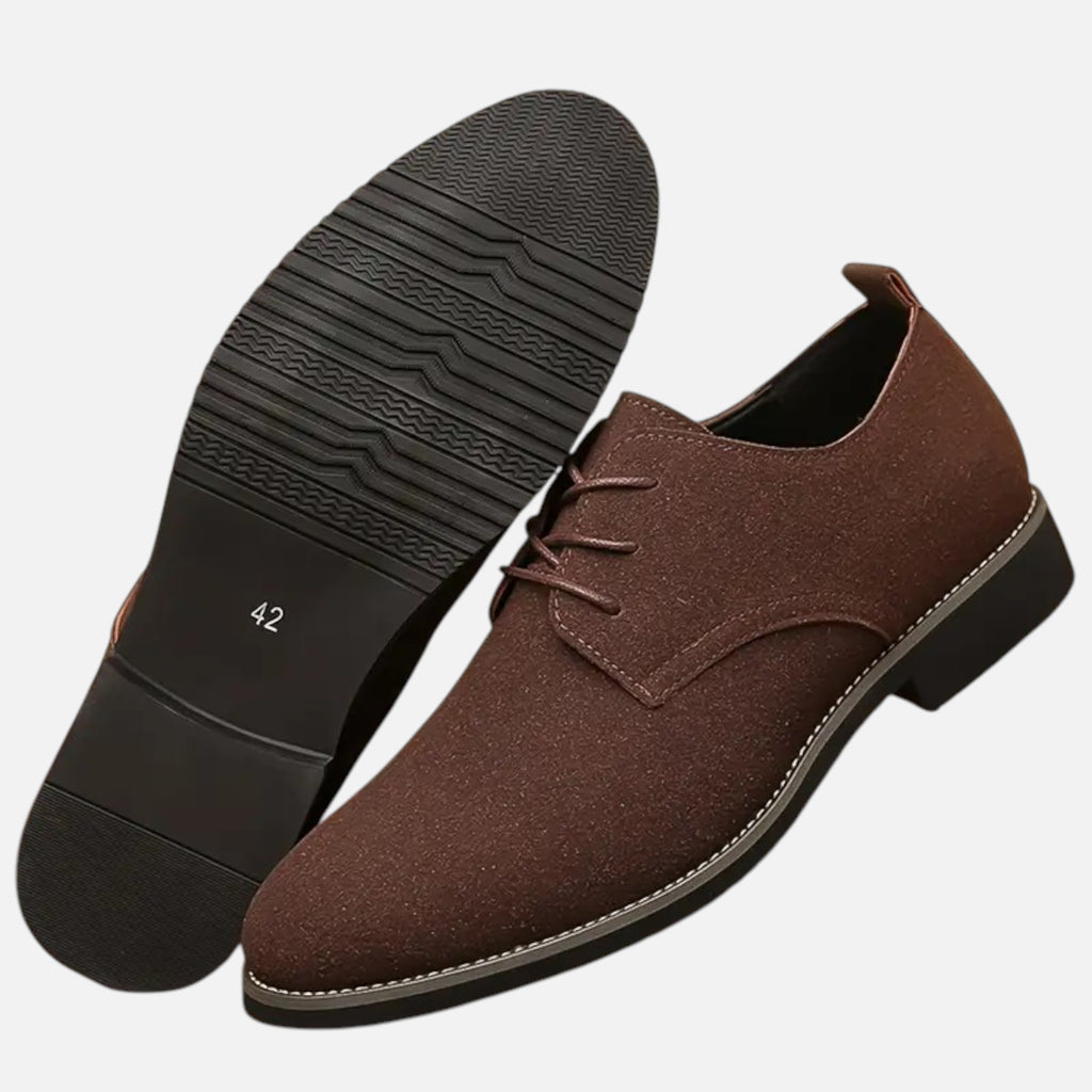 Belavyn | Menâs Classic Black Pointed-Toe Dress Shoes