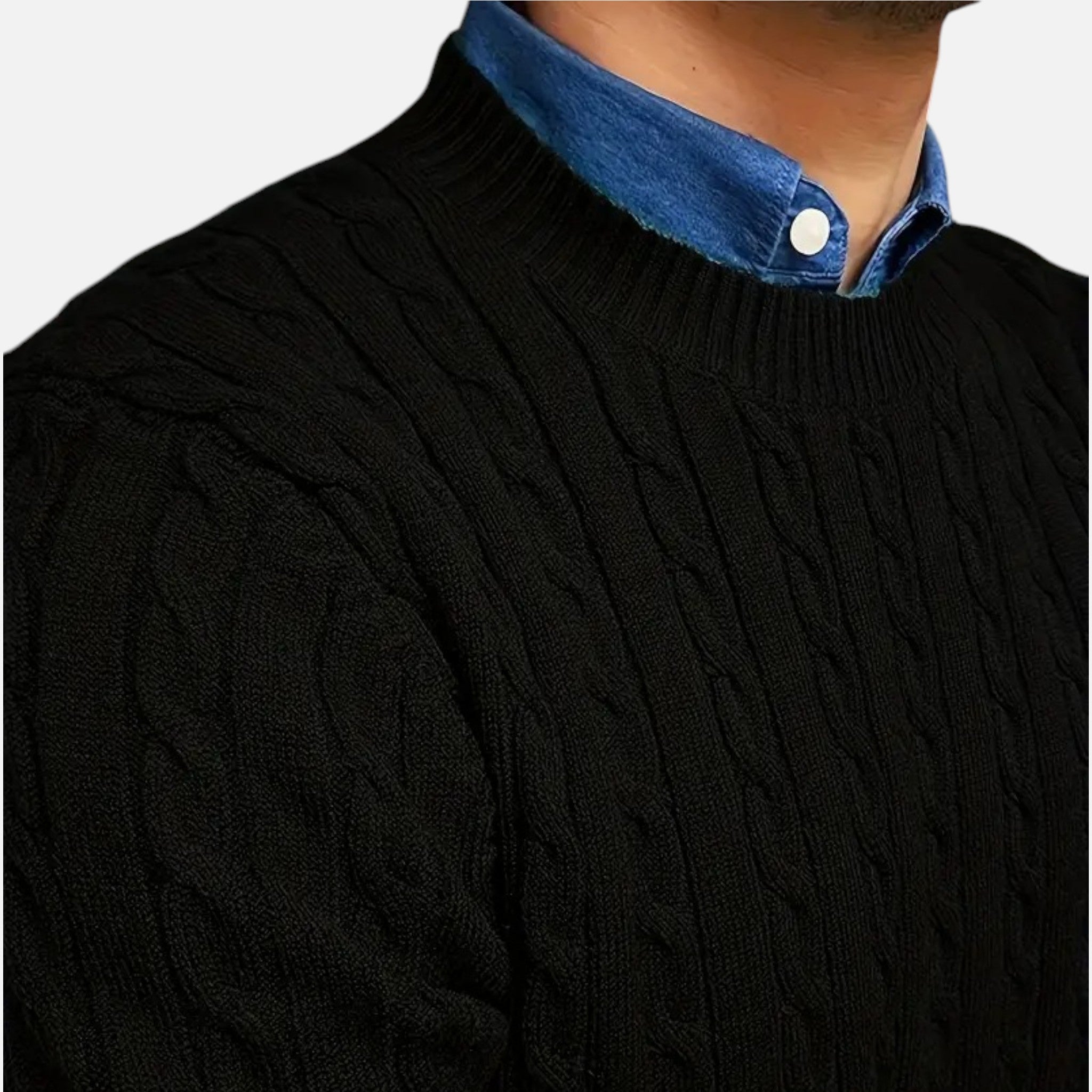 Belavyn | Menâs Cashmere-Blend Twisted Pullover Sweater