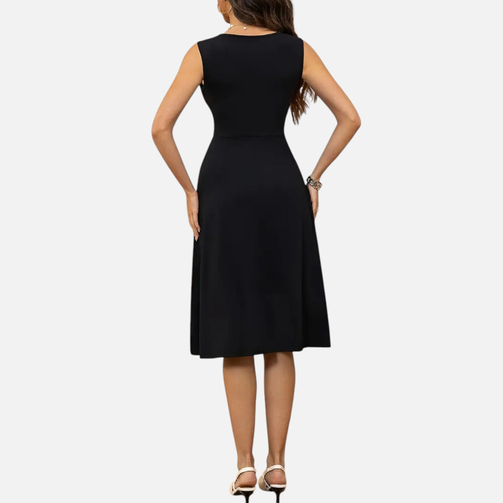 Belavyn | Womenâs Elegant V-Neck A-Line Dress