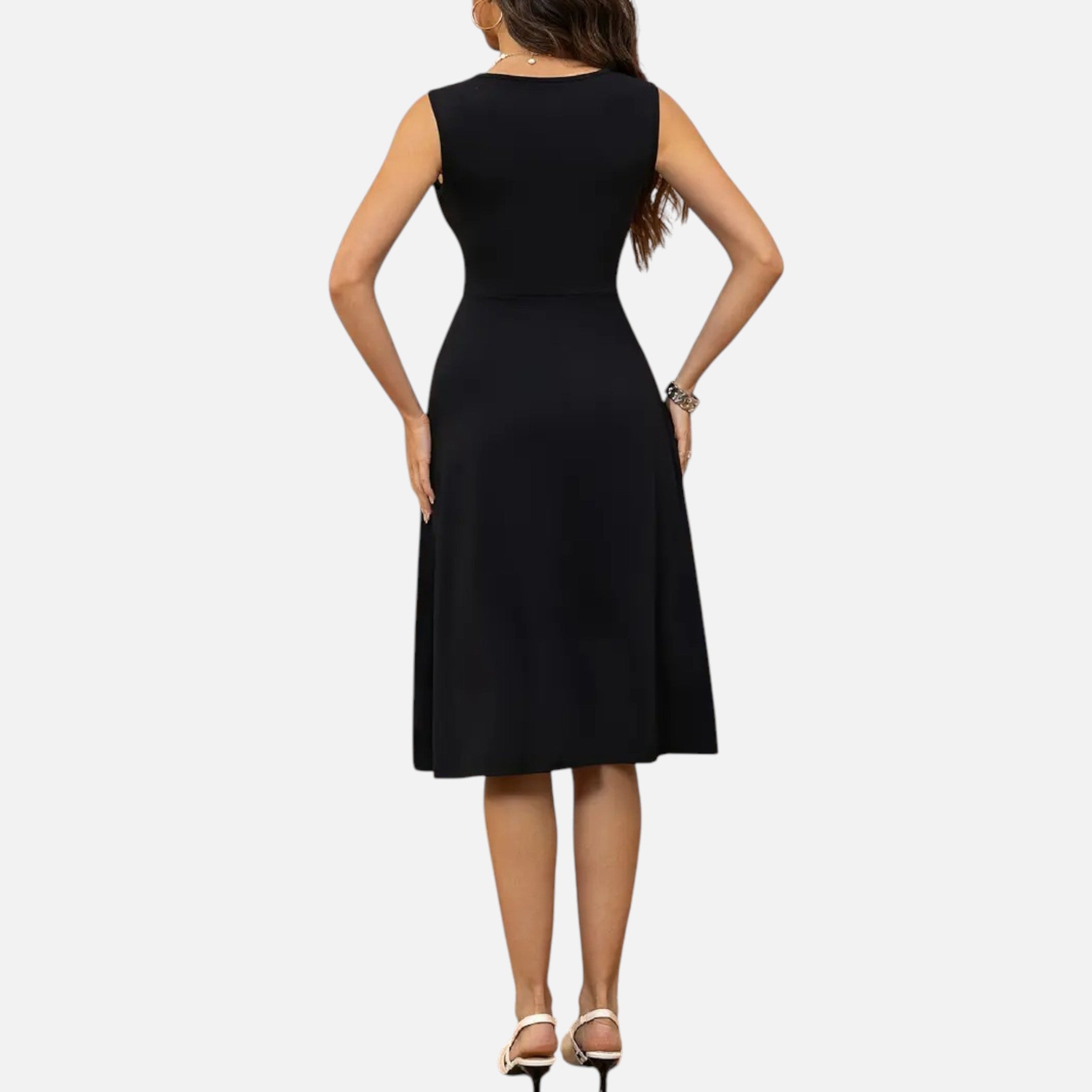 Belavyn | Womenâs Elegant V-Neck A-Line Dress
