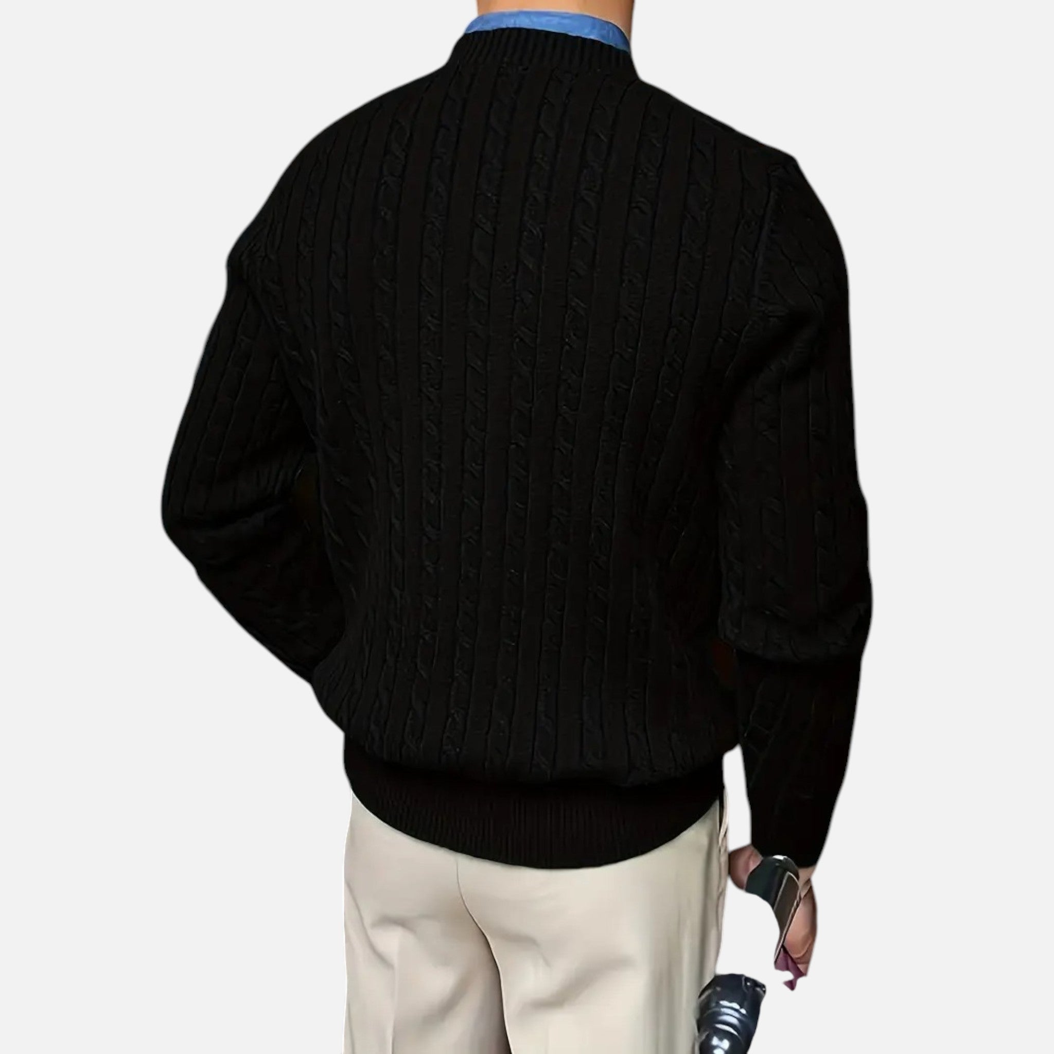 Belavyn | Menâs Cashmere-Blend Twisted Pullover Sweater