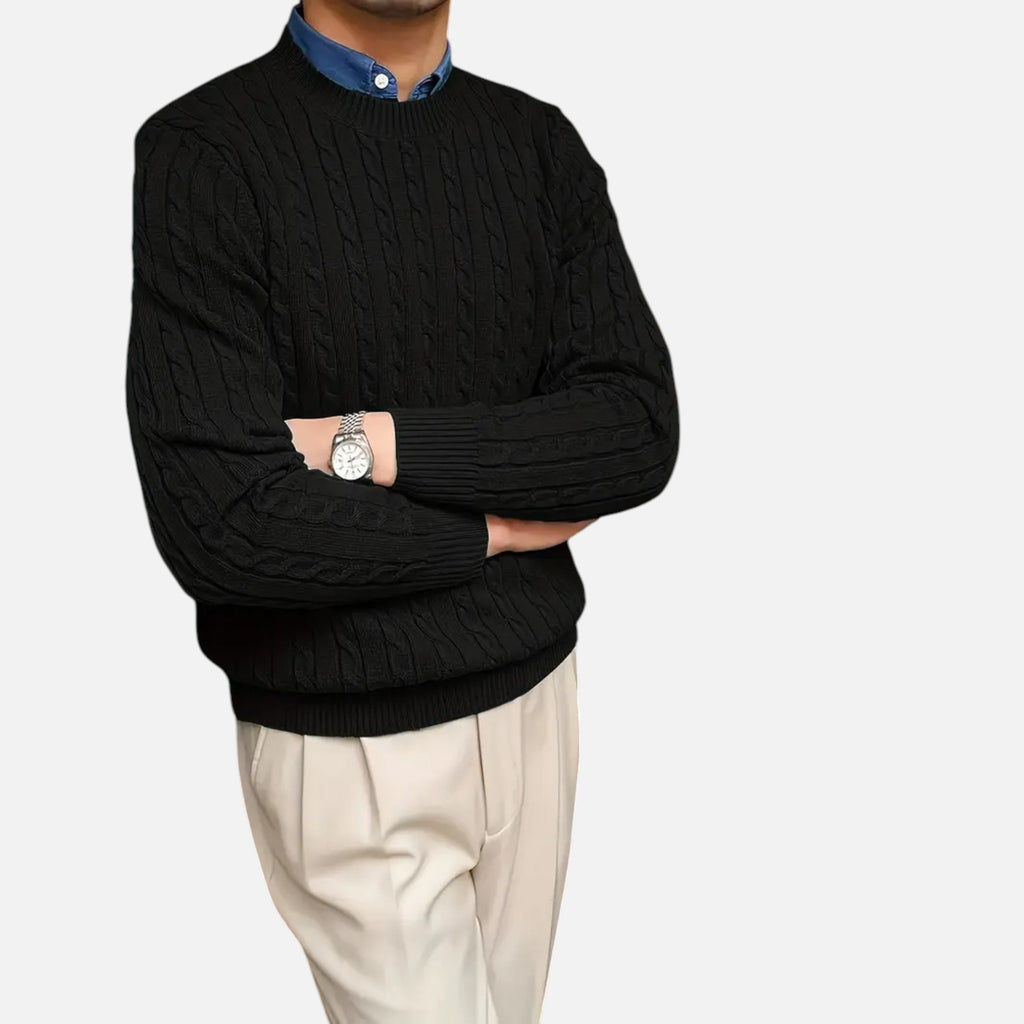 Belavyn | Menâs Cashmere-Blend Twisted Pullover Sweater