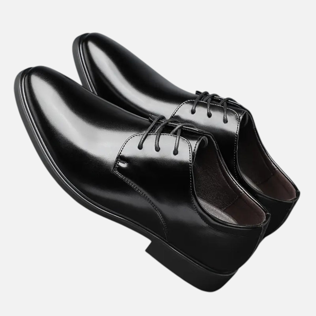 Belavyn | Menâs Classic Black Leather Dress Shoes