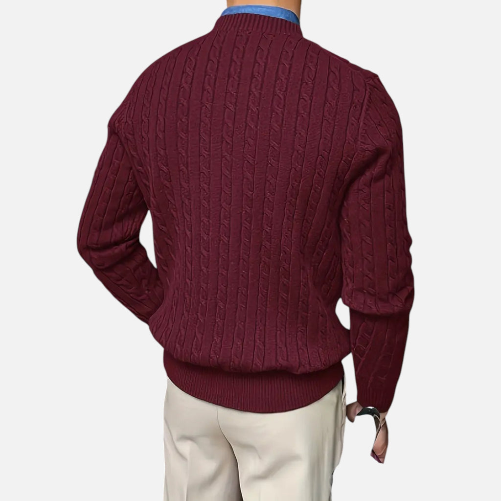Belavyn | Menâs Cashmere-Blend Twisted Pullover Sweater