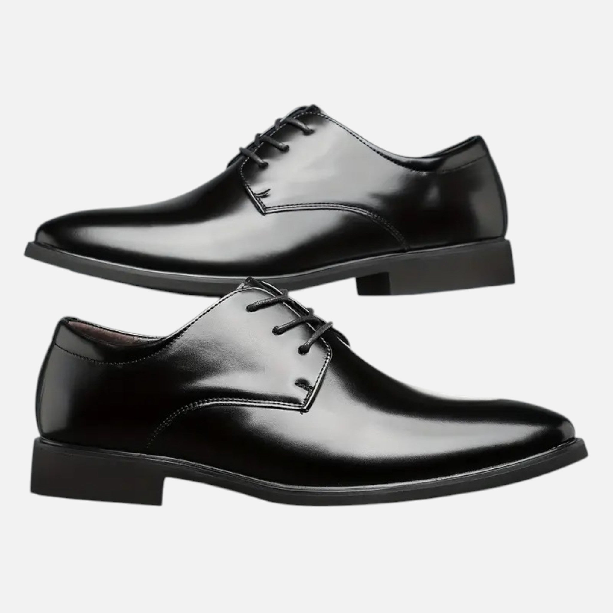 Belavyn | Menâs Classic Black Leather Dress Shoes