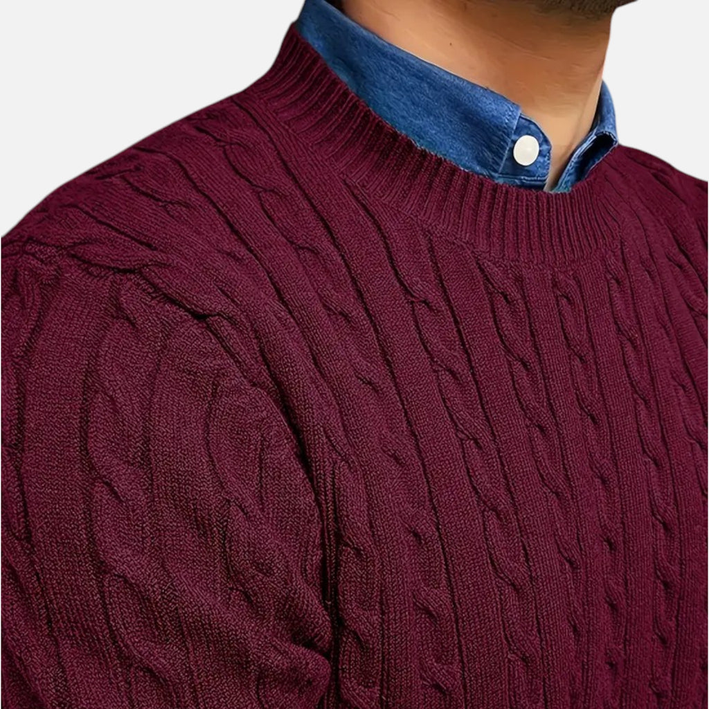 Belavyn | Menâs Cashmere-Blend Twisted Pullover Sweater