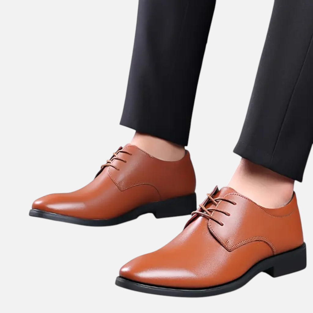 Belavyn | Menâs Classic Black Leather Dress Shoes