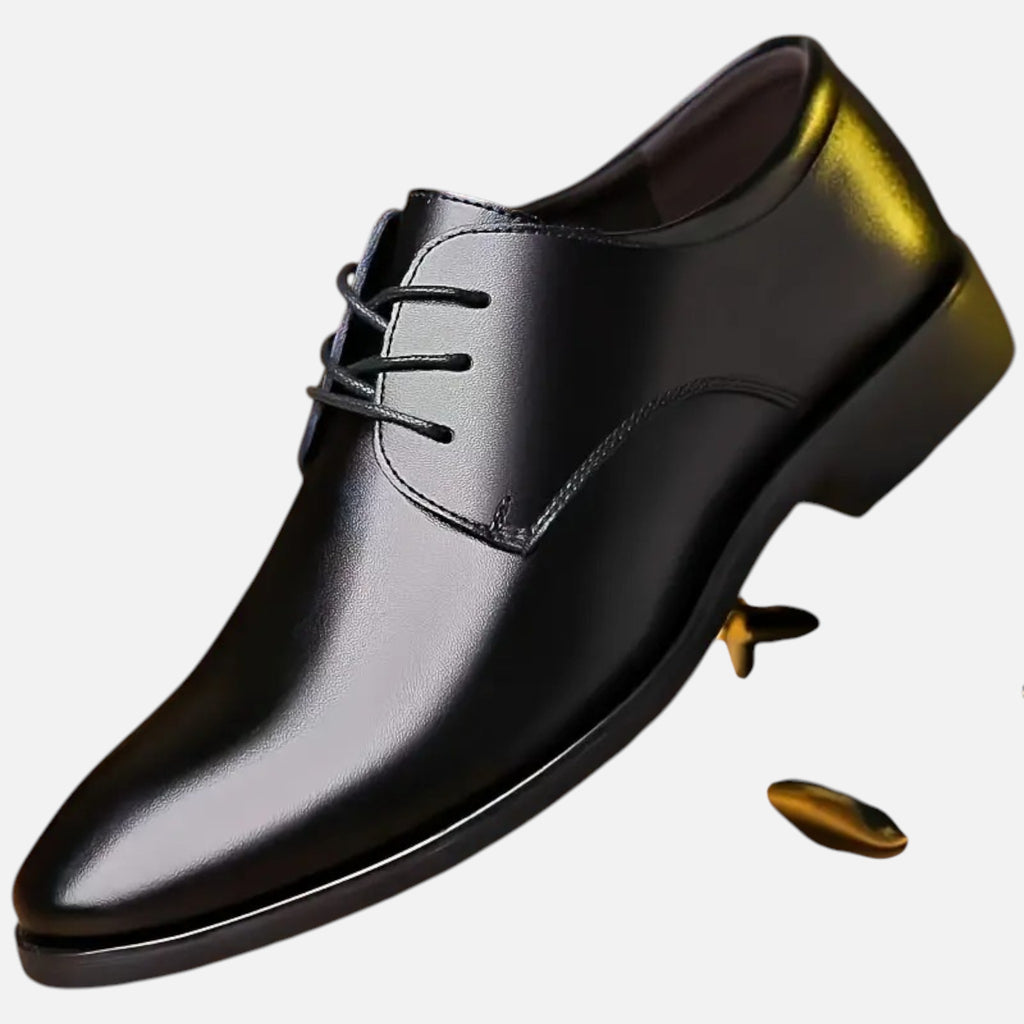 Belavyn | Menâs Classic Black Leather Dress Shoes