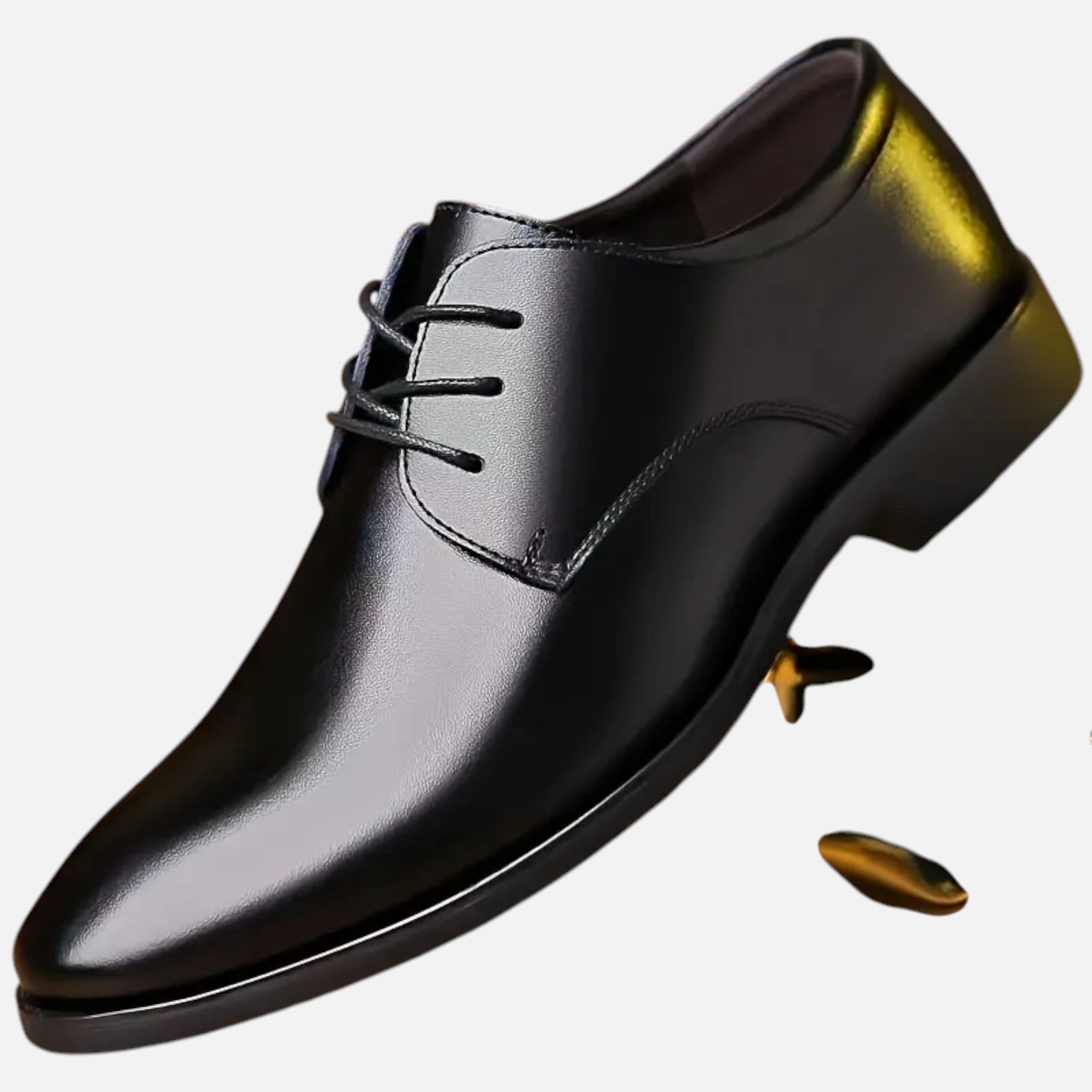 Belavyn | Menâs Classic Black Leather Dress Shoes