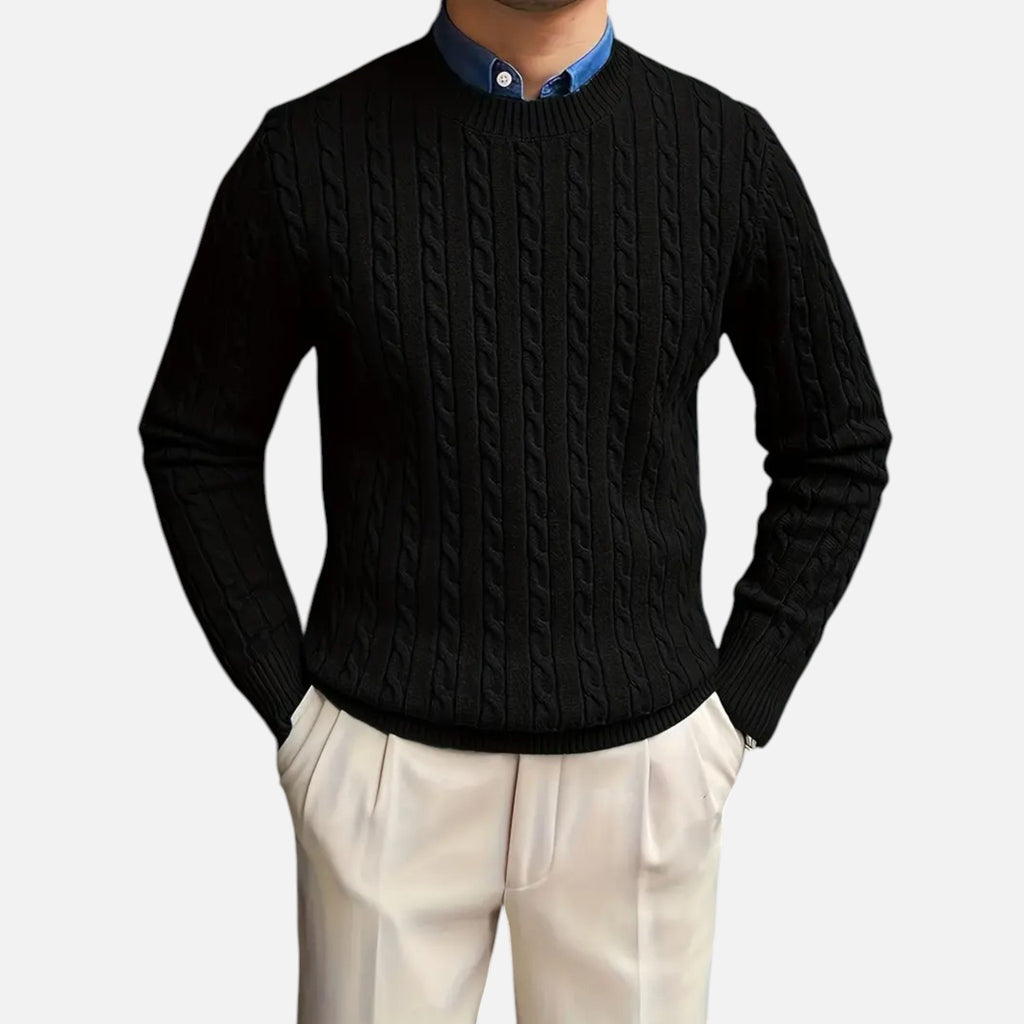 Belavyn | Menâs Cashmere-Blend Twisted Pullover Sweater