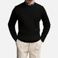 Belavyn | Menâs Cashmere-Blend Twisted Pullover Sweater