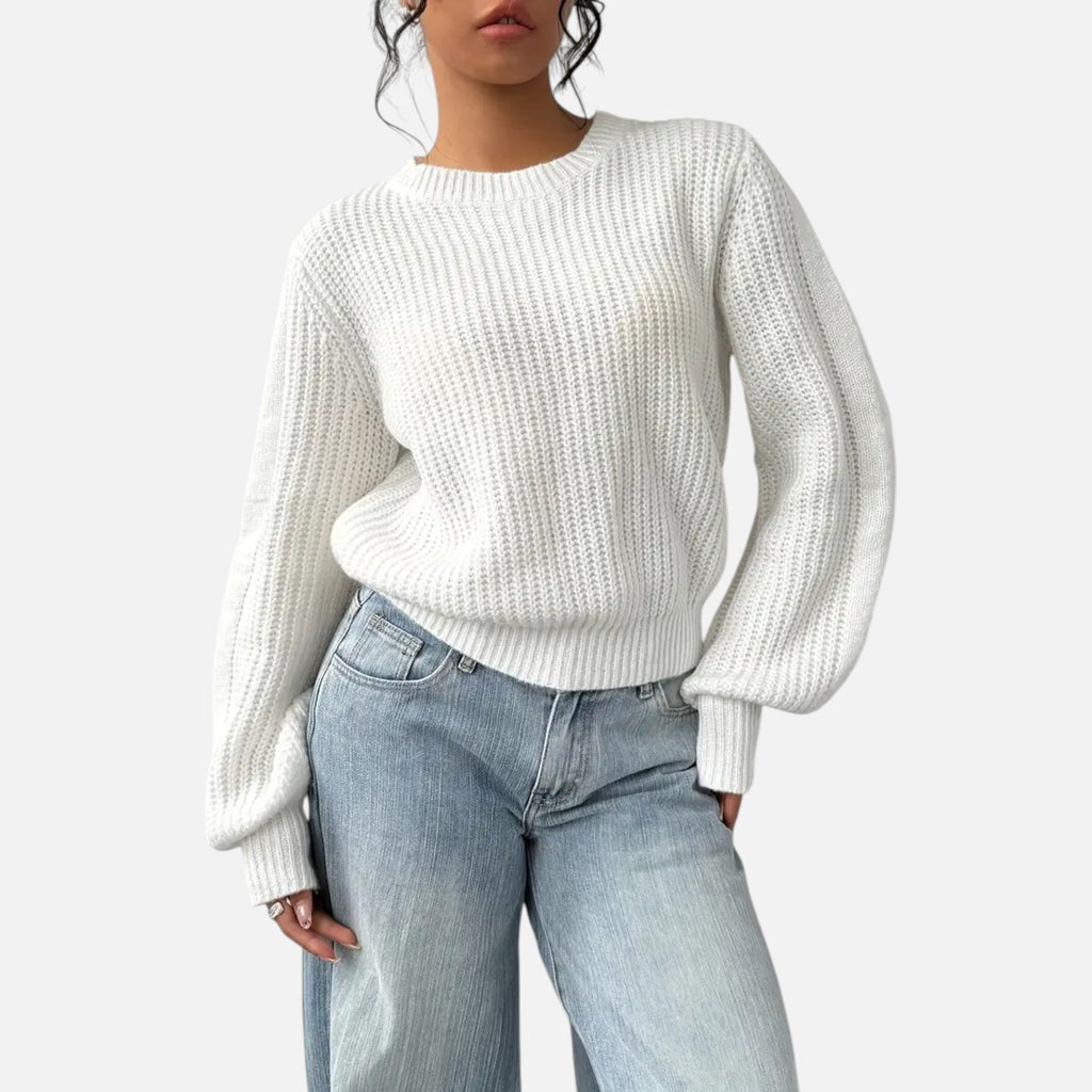Belavyn | Womenâs Elegant Round-Neck Knit Sweater
