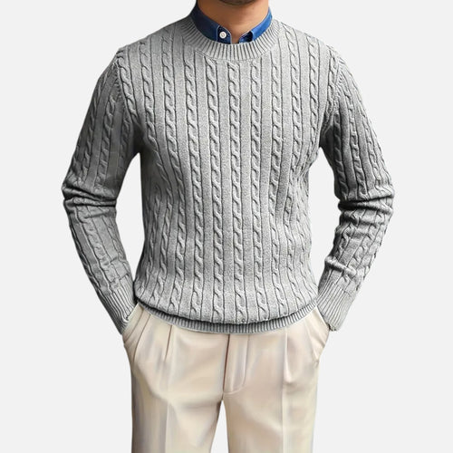 Belavyn | Menâs Cashmere-Blend Twisted Pullover Sweater