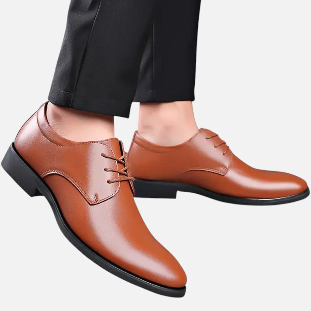Belavyn | Menâs Classic Black Leather Dress Shoes