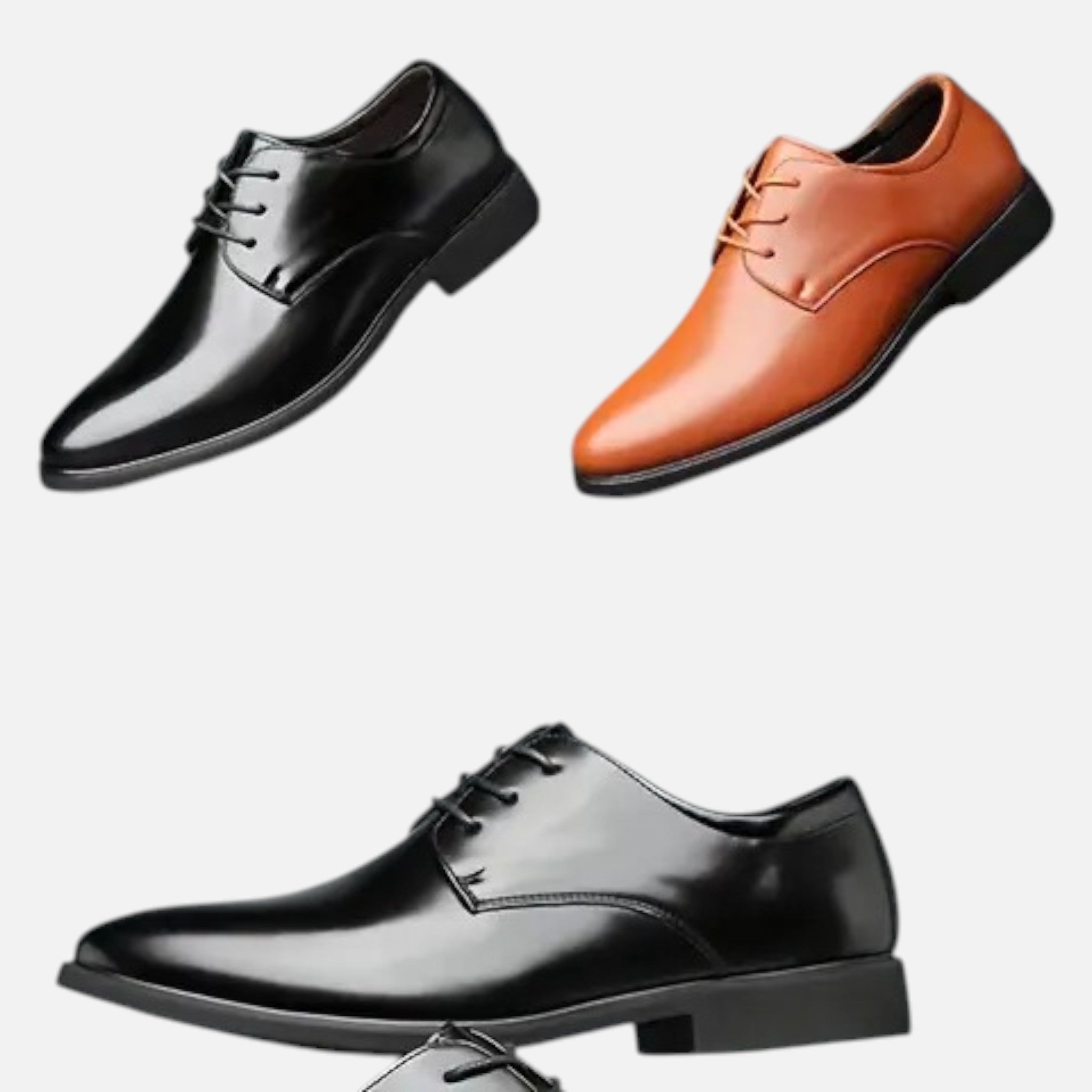 Belavyn | Menâs Classic Black Leather Dress Shoes