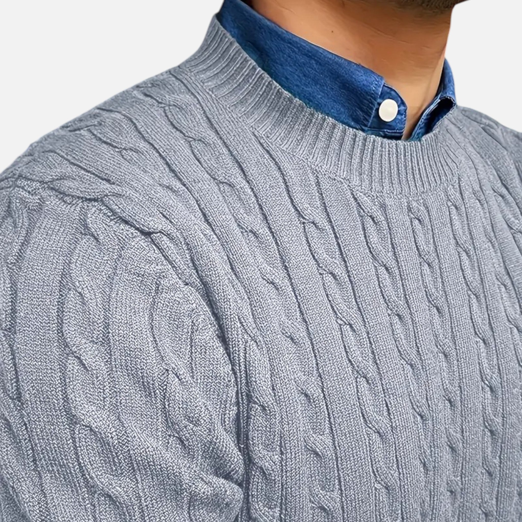 Belavyn | Menâs Cashmere-Blend Twisted Pullover Sweater