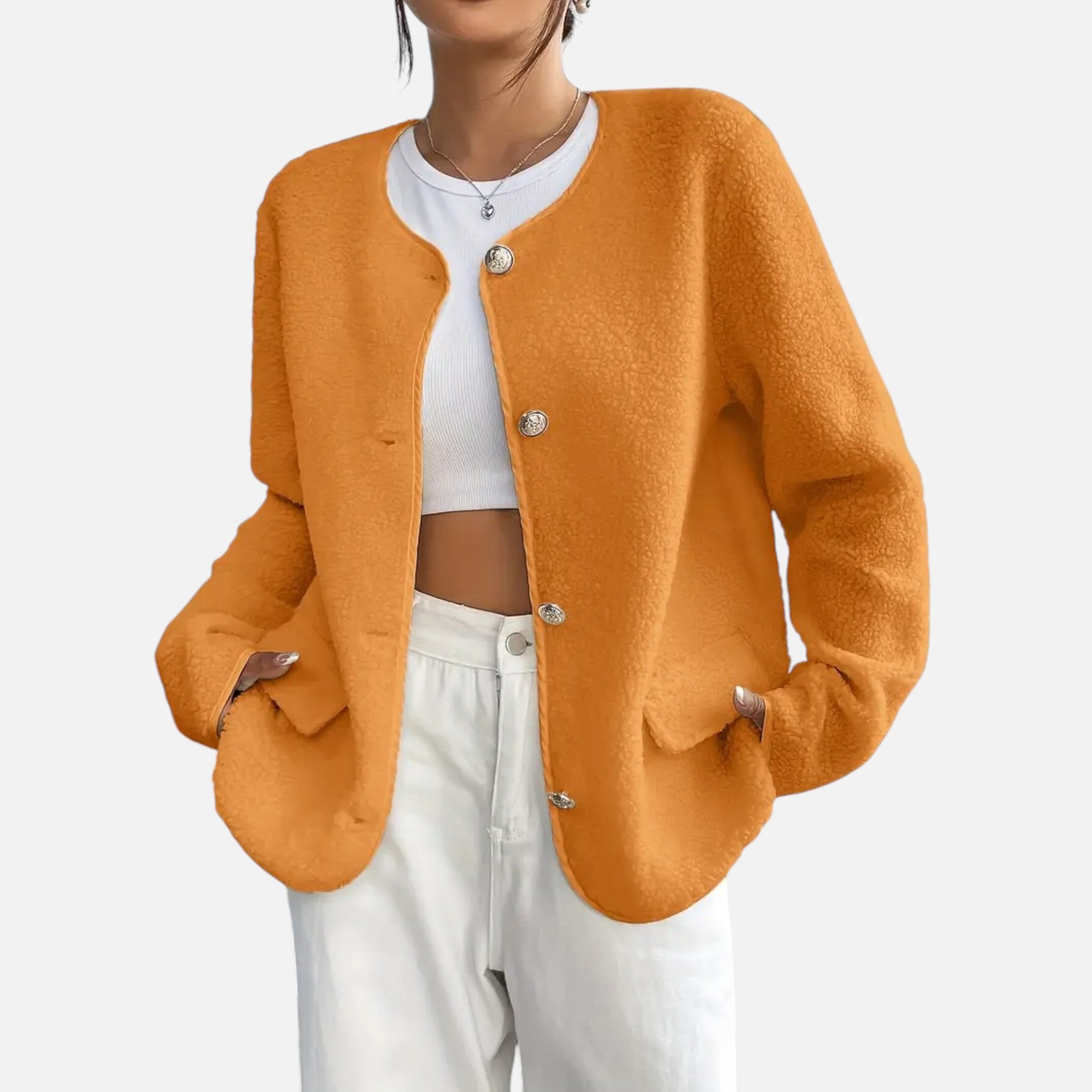 Earth yellow cardigan #color_earth-yellow