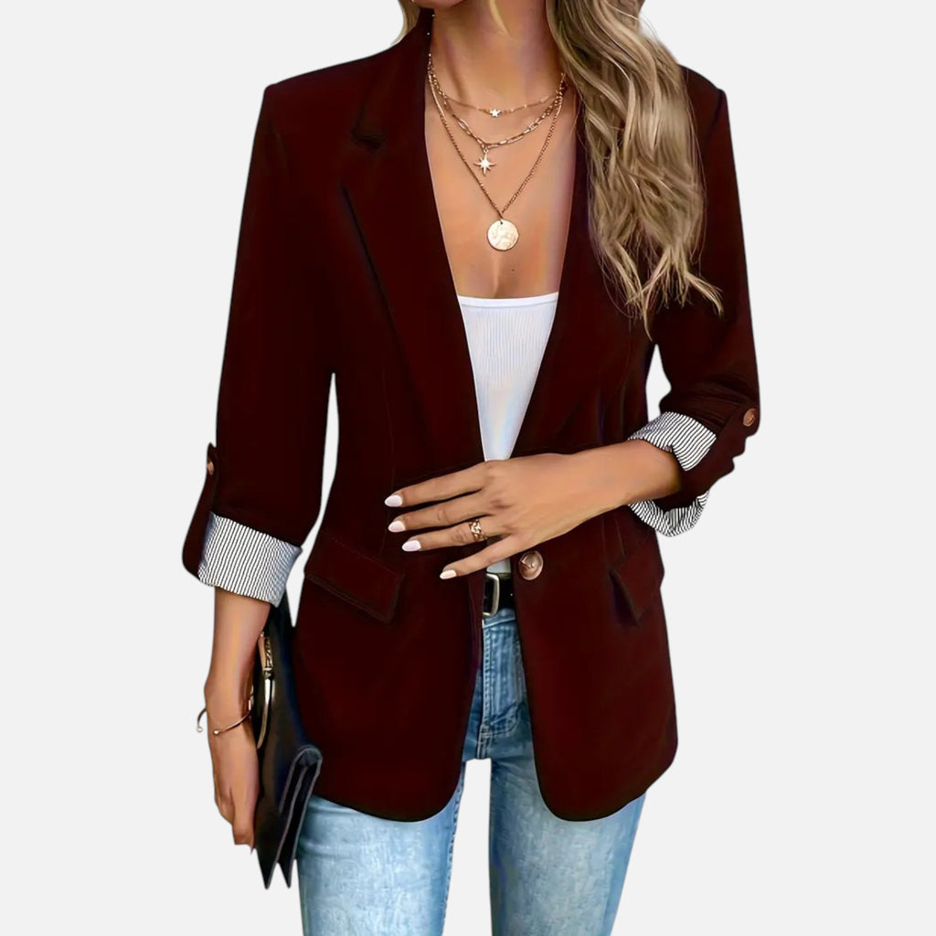 Belavynâ¯| Womenâs Riviera LightâBlue DoubleâBreasted Blazer