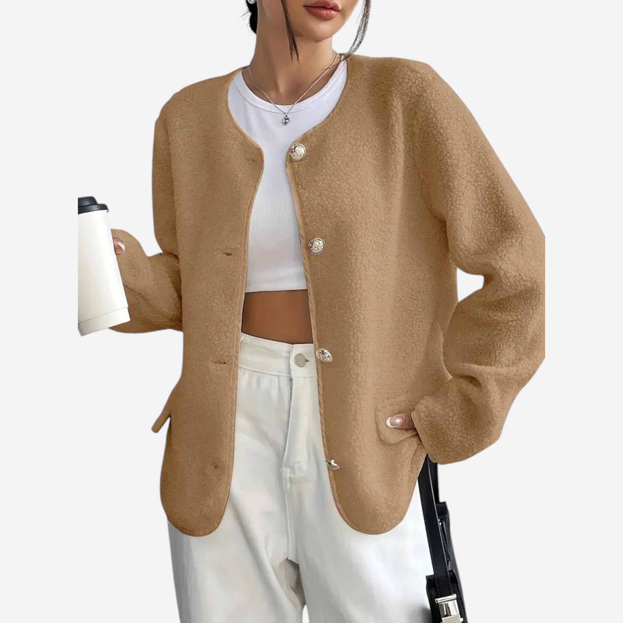 Coffee cardigan #color_coffee