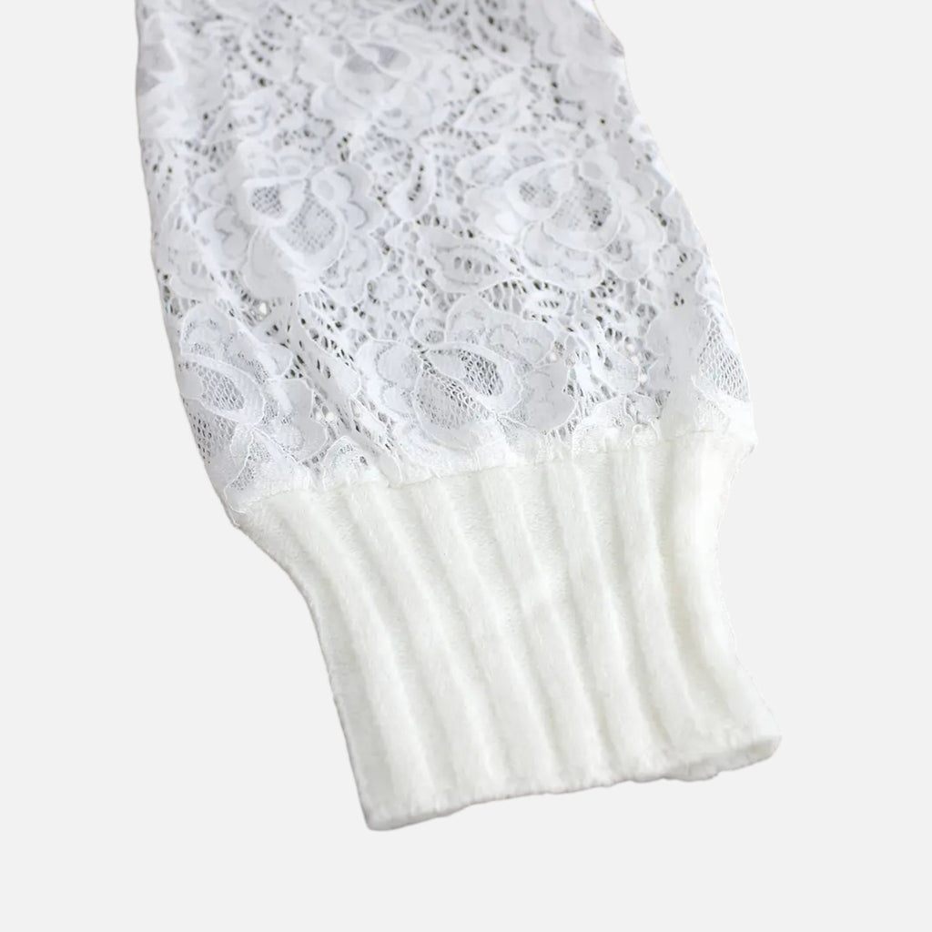 Belavyn | Womenâs GuipureâLace TurtleâNeck Sweater