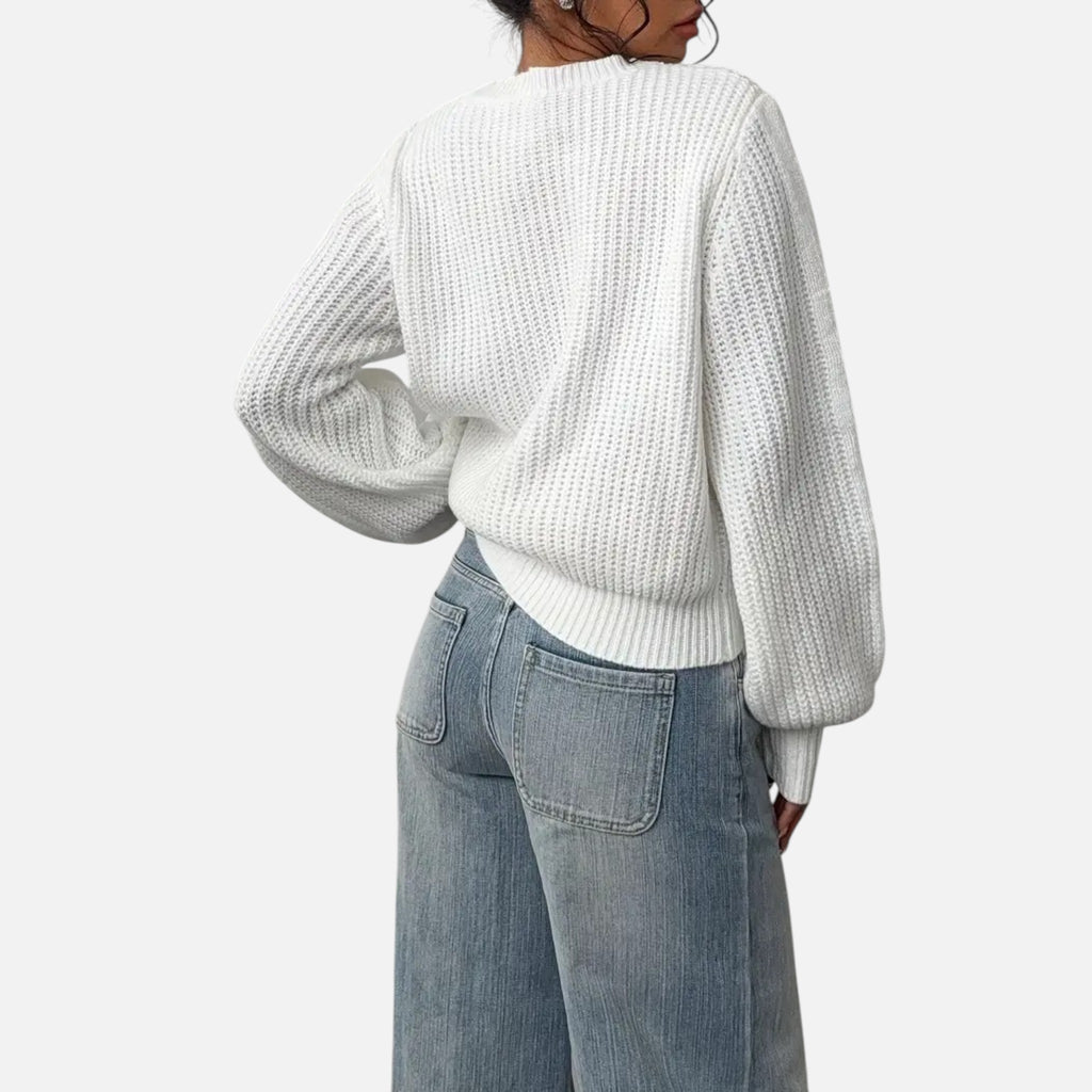 Belavyn | Womenâs Elegant Round-Neck Knit Sweater