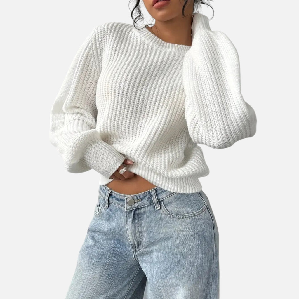 Belavyn | Womenâs Elegant Round-Neck Knit Sweater