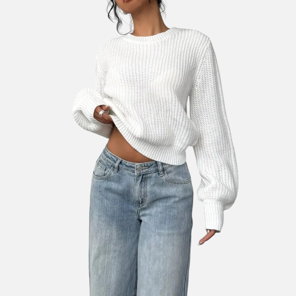 Belavyn | Womenâs Elegant Round-Neck Knit Sweater