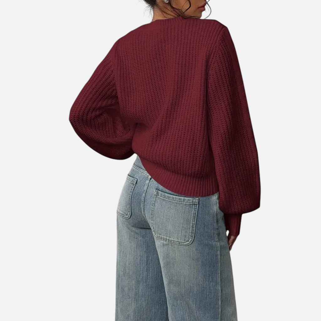 Belavyn | Womenâs Elegant Round-Neck Knit Sweater