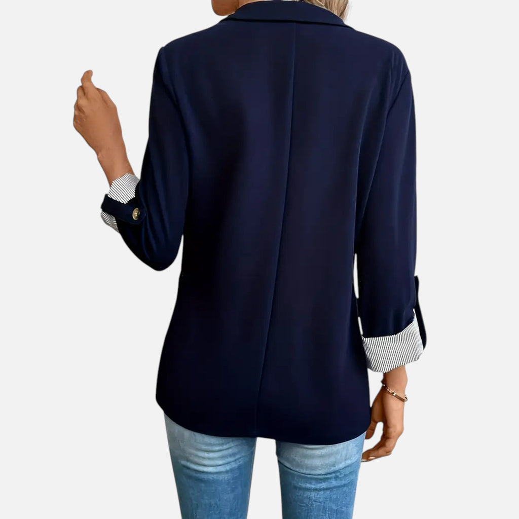 Belavynâ¯| Womenâs Riviera LightâBlue DoubleâBreasted Blazer