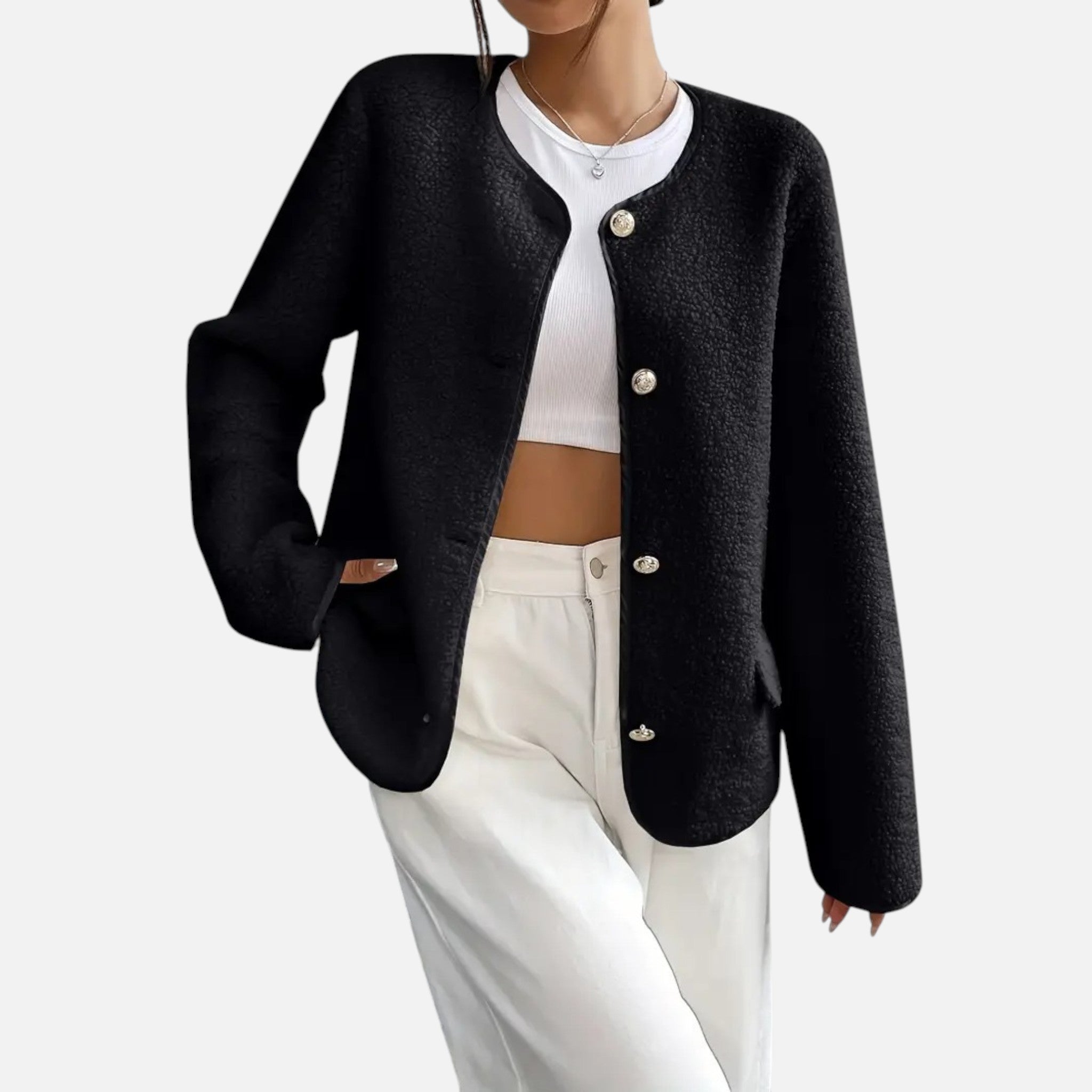 Black cardigan #color_black