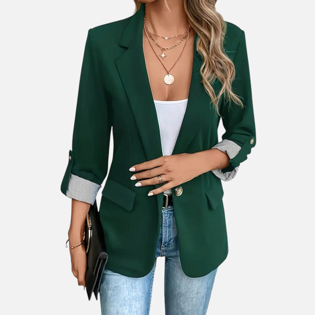Belavynâ¯| Womenâs Riviera LightâBlue DoubleâBreasted Blazer