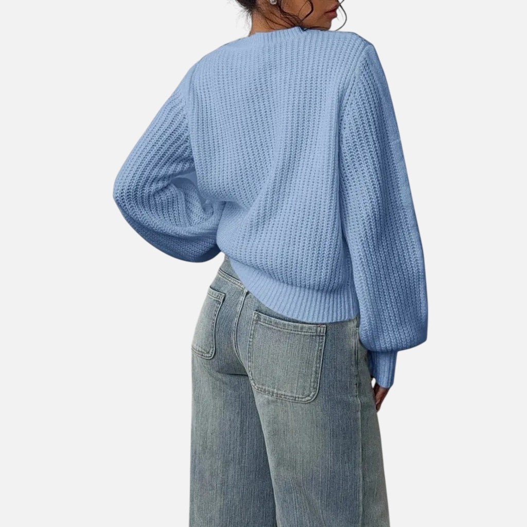 Belavyn | Womenâs Elegant Round-Neck Knit Sweater