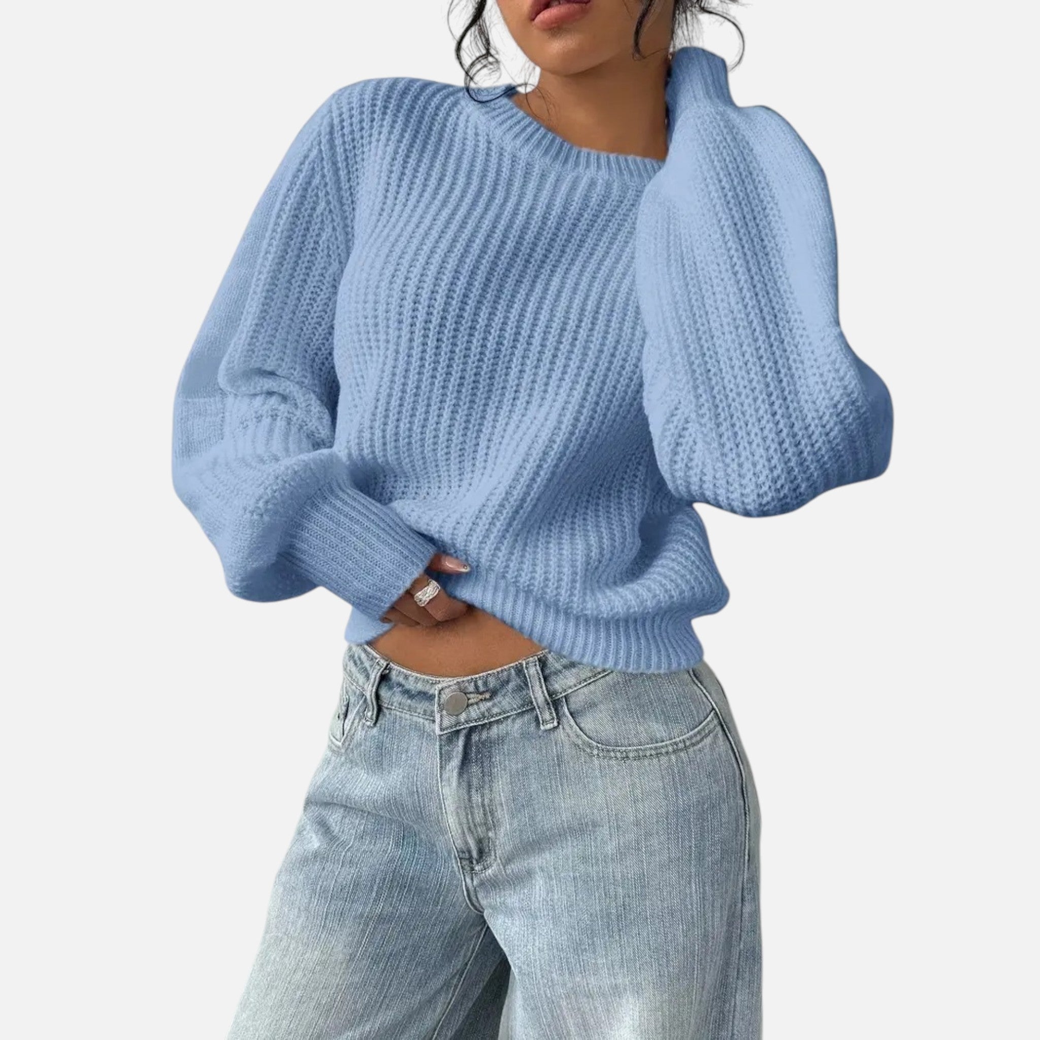 Belavyn | Womenâs Elegant Round-Neck Knit Sweater