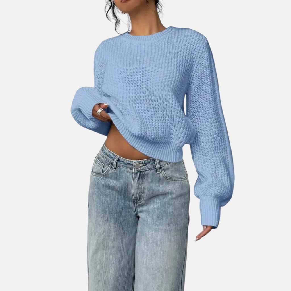Belavyn | Womenâs Elegant Round-Neck Knit Sweater