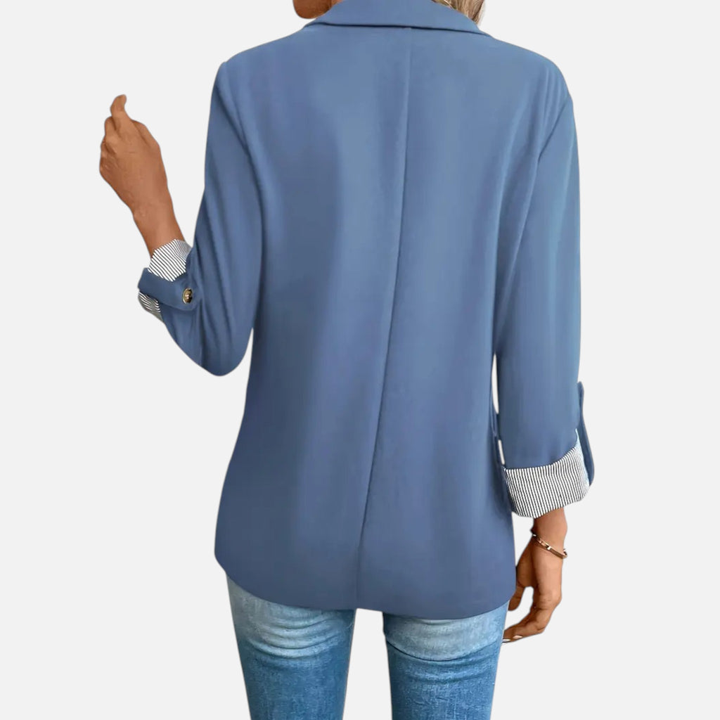 Belavynâ¯| Womenâs Riviera LightâBlue DoubleâBreasted Blazer